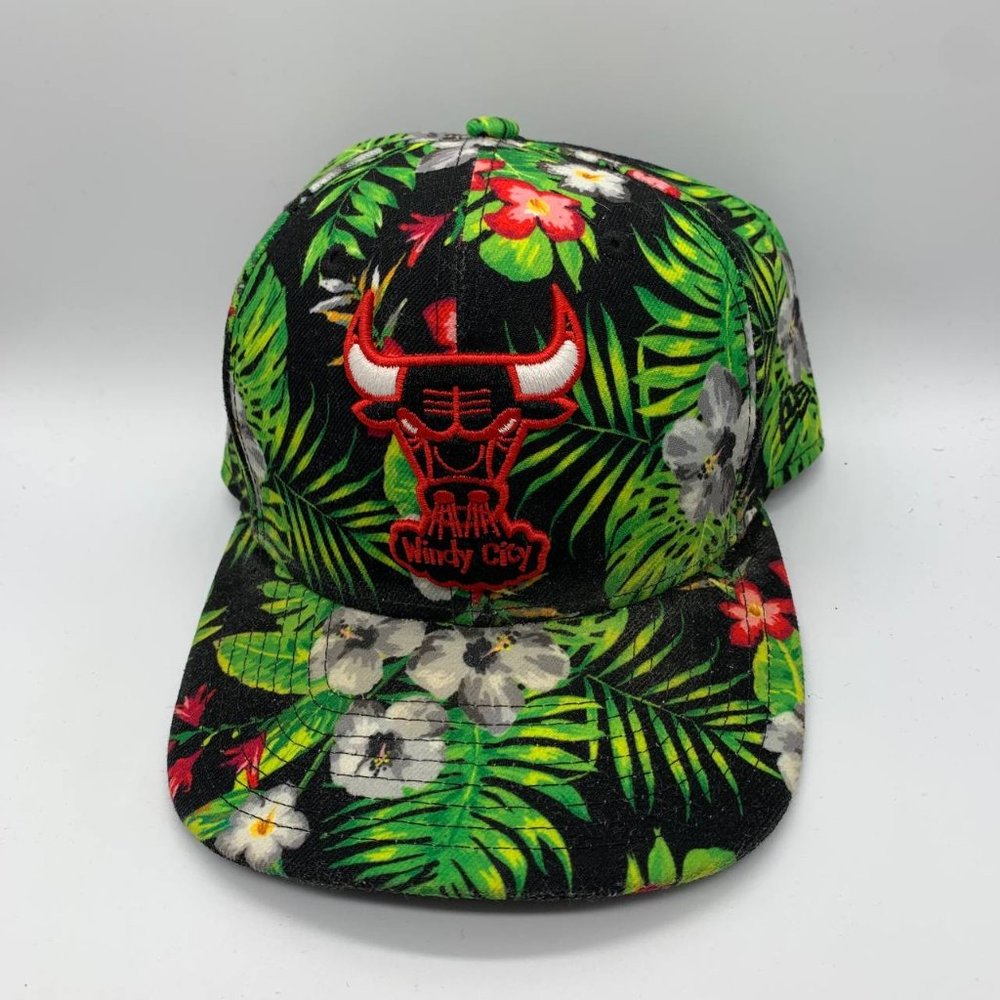 Hawaiian Windy City Chicago Bulls 9Fifty New Era Hat Snapback Cap Men Pre-owned